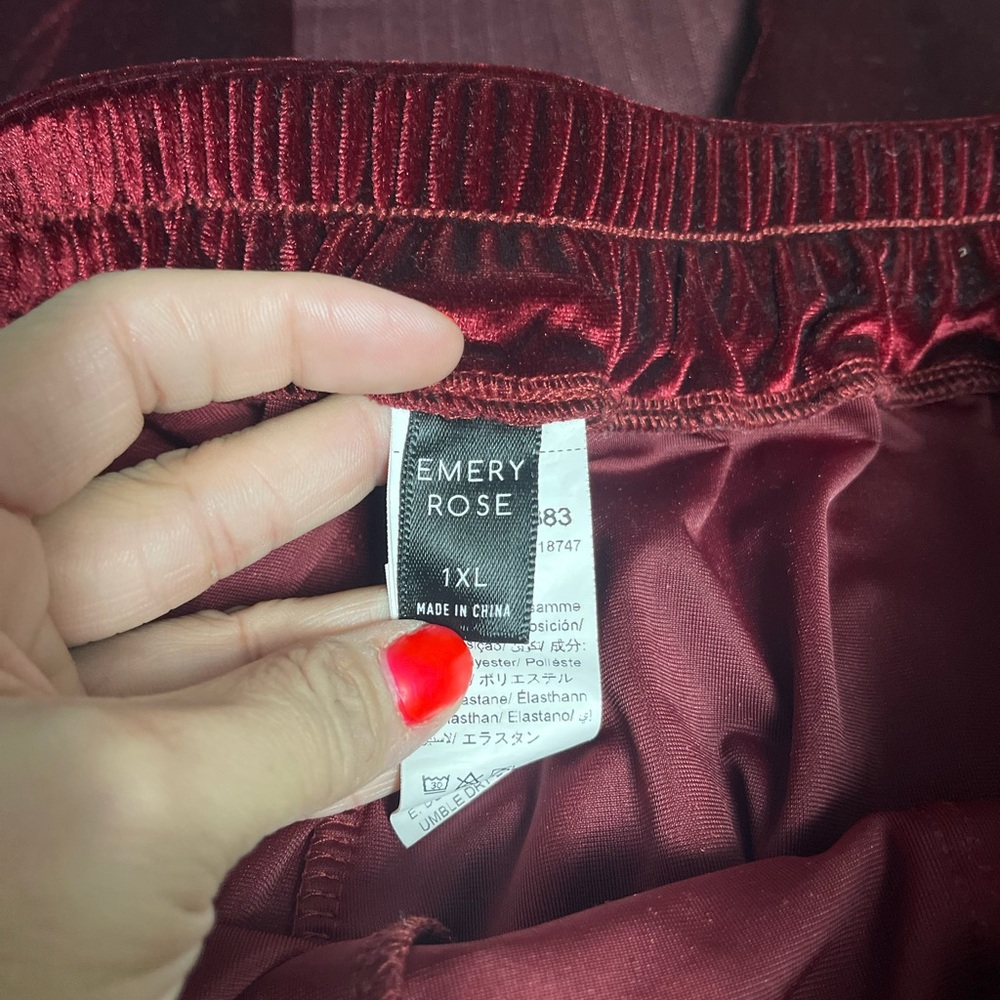 Velvet stretch pants - Picture 3 of 5